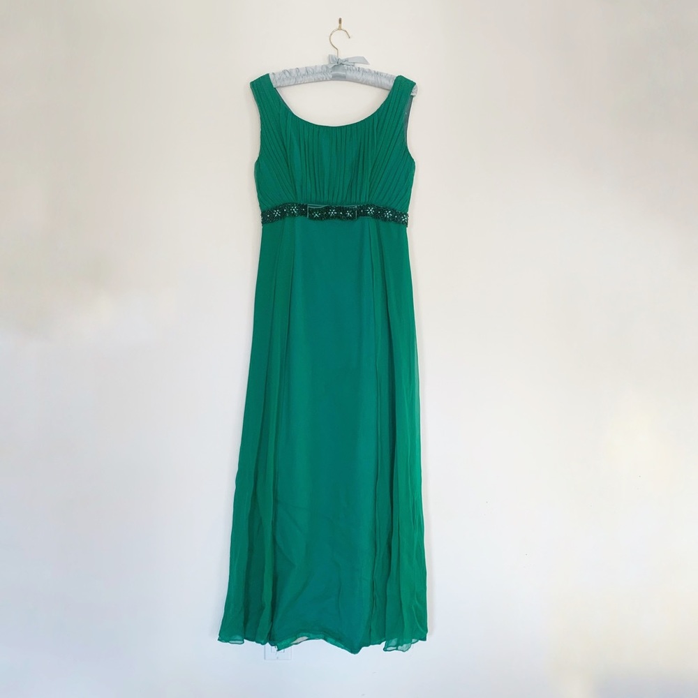 Vintage Green 60’s Formal Gown Prom Dress Elegant